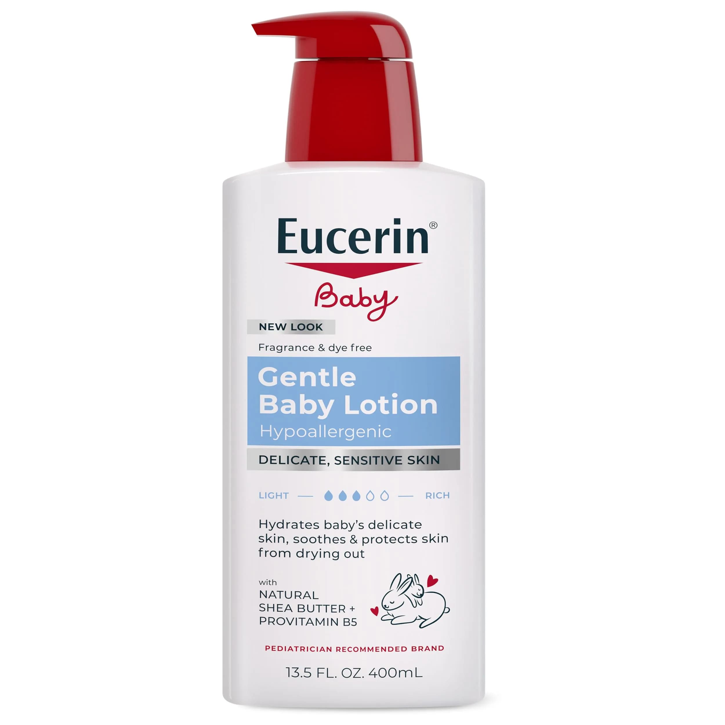 Eucerin Baby Gentle Baby Lotion, Pro-Vitamin B5 and Shea Butter, 399ml (13.5 Fl Oz) | Hypoallergenic for Sensitive Skin - main product image