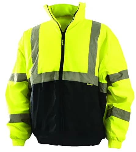 OccuNomix Black Bottom Bomber Jacket Class 3 5X-Large | Waterproof ANSI Polyester thumbnail 1