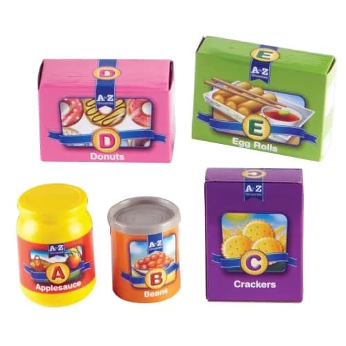 Learning Resources A to Z Alphabet Groceries | Alphabet & Vocabulary Playset for Kids thumbnail 7