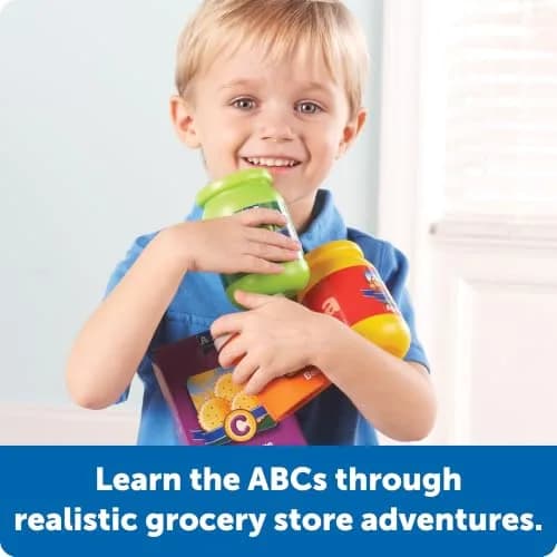 Learning Resources A to Z Alphabet Groceries | Alphabet & Vocabulary Playset for Kids thumbnail 2