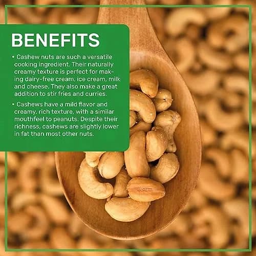 Jiva Organics Organic Raw Cashews 2 LB Bag | Gluten-Free, Vegan, Whole Nuts thumbnail 5