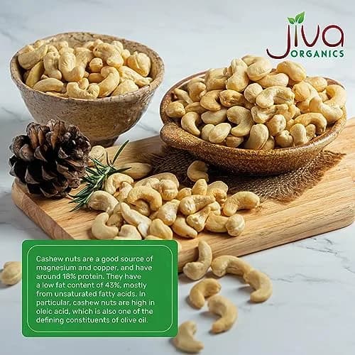 Jiva Organics Organic Raw Cashews 2 LB Bag | Gluten-Free, Vegan, Whole Nuts thumbnail 6