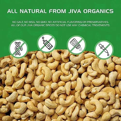 Jiva Organics Organic Raw Cashews 2 LB Bag | Gluten-Free, Vegan, Whole Nuts thumbnail 9