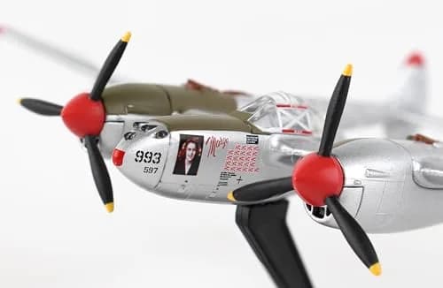 Postage Stamp P-38J Lightning Marge 1/115 Die-Cast Model Aircraft | WWII Fighter Replica for Display & Education thumbnail 3