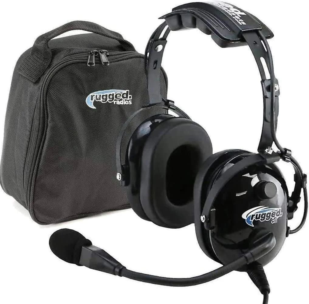 Rugged. Air RA200 Aviation Pilot Headset | 0.57 kg (1.2 lb) with Noise Canceling Microphone - main product image