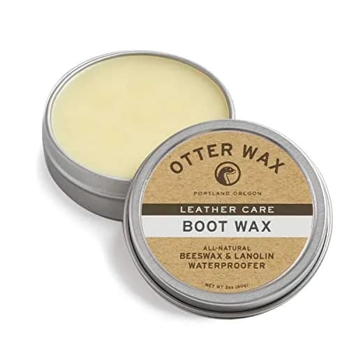 Otter Wax Boot Wax 2 oz (59 ml) | Heavy-Duty Leather Waterproofing Wax & Protective Leather Sealant for Leather Boots, Hats, & Rain Gear | All-Natural & PFAS-Free Beeswax Protectant thumbnail 1