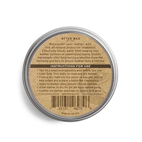 Otter Wax Boot Wax 2 oz (59 ml) | Heavy-Duty Leather Waterproofing Wax & Protective Leather Sealant for Leather Boots, Hats, & Rain Gear | All-Natural & PFAS-Free Beeswax Protectant thumbnail 2