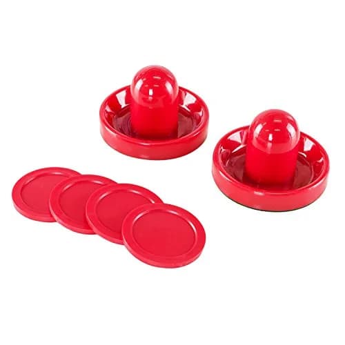 Super Z Outlet Light Weight Air Hockey Pucks & Slider Pusher Set | Red Replacement Equipment for Game Tables thumbnail 1