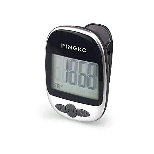PINGKO Portable Pedometer Step Counter Tracker with Tri-Axis Sensor, Black | Tracks Steps, Distance, Calories thumbnail 1