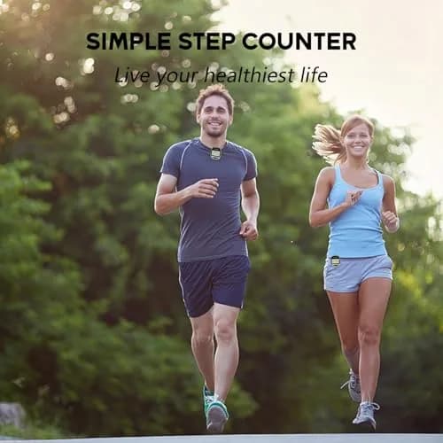 PINGKO Portable Pedometer Step Counter Tracker with Tri-Axis Sensor, Black | Tracks Steps, Distance, Calories thumbnail 9