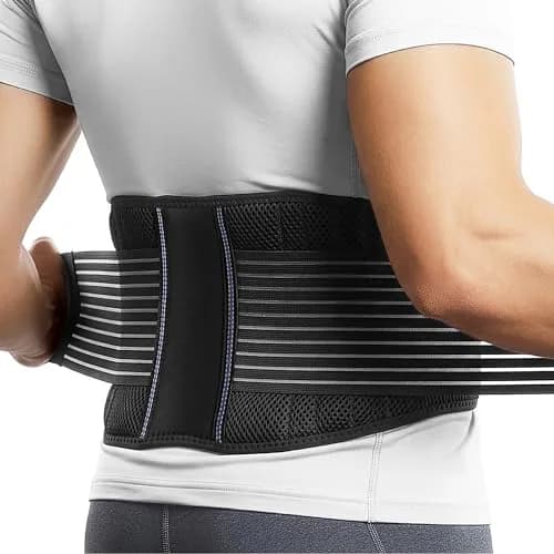 BraceUP Back Support Belt for Men and Women - Breathable Waist Lumbar Support for Sciatica, Herniated Disc, Scoliosis (XXL) | Full Range of Movement thumbnail 1