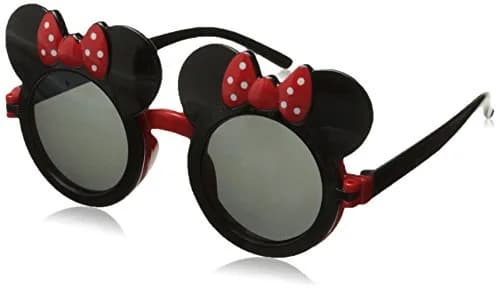 EHH Kids Mouse Ear Round Flip Out Sunglasses (Black/Red Bows) | UV400 Protection for Children 3-8 thumbnail 1