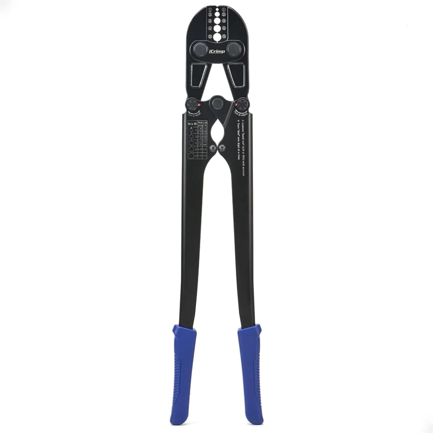 IWISS IWS-1608B Wire Rope Crimper 1/16" to 3/16" (2.35 kg) | Heavy Duty Steel Cable Swaging Tool — IWS-1608B 1/16-3/16 crimp