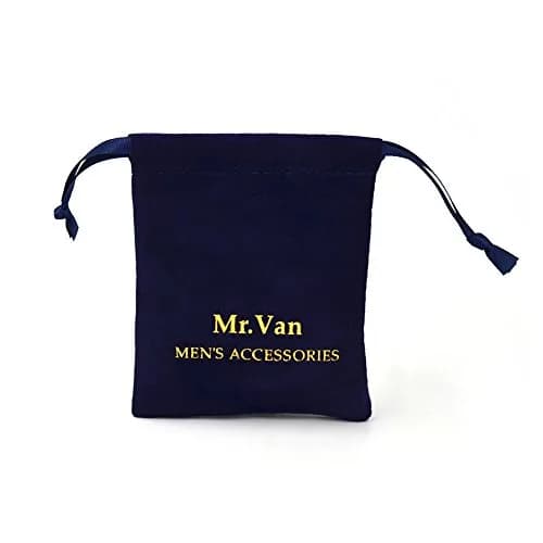 Mr.Van Rhodium-Plated Brass Cufflinks 0.70x0.48 Inch Rectangle with 8 Simulated Diamonds | Elegant Formal Accessory thumbnail 6