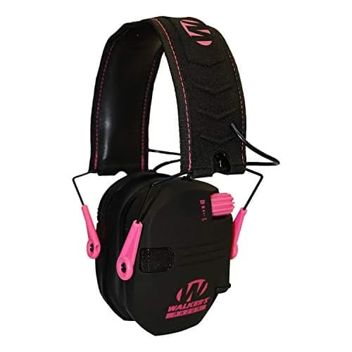 Walker's Razor Slim Electronic Muff Pink NRR 23dB | Sound Amplification & Protection thumbnail 1