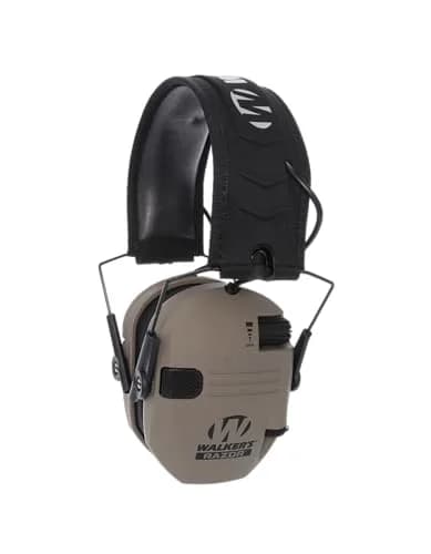 Walker's Razor Slim Electronic Earmuffs with 23dB NRR | Brown, Unisex Adult, Pack of 1 thumbnail 1