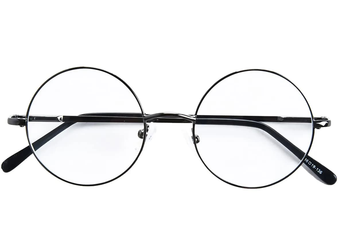 Bestum Retro Round Optical Spring Hinge Metal Glasses Frame Clear lens (grey, S) | Unisex Fashion Eyewear