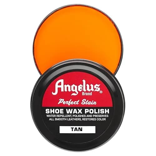 Angelus Shoe Wax Polish 3oz (Tan) | Water-Repellent Leather Care for Boots & Saddles thumbnail 1