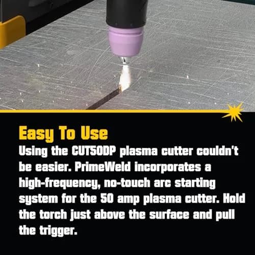 PrimeWeld Plasma Cutter 50A | Non-Touch Pilot Arc, Dual-Voltage, Portable 1/2" Cut thumbnail 4