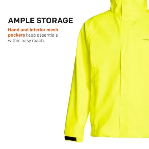 Grundéns Men’s Neptune Fishing Jacket, Hi-Vis Yellow, X-Small | Waterproof, Stain-Resistant & Flexible for Active Fishermen thumbnail 5