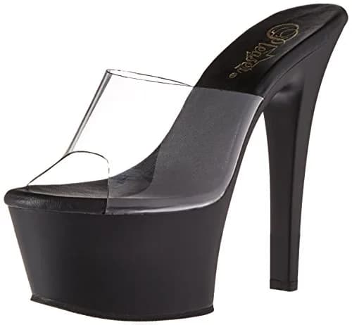 Pleaser Aspire-601 Platform Slide 6" Heel 2 1/4" Platform | Sexy Edgy Footwear for Women thumbnail 1