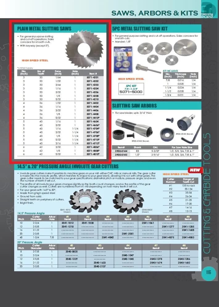 HHIP 5071-4402 1/32" X 4" High Speed Steel Plain Slitting Saw | Precise Metal Cutting Tool thumbnail 4
