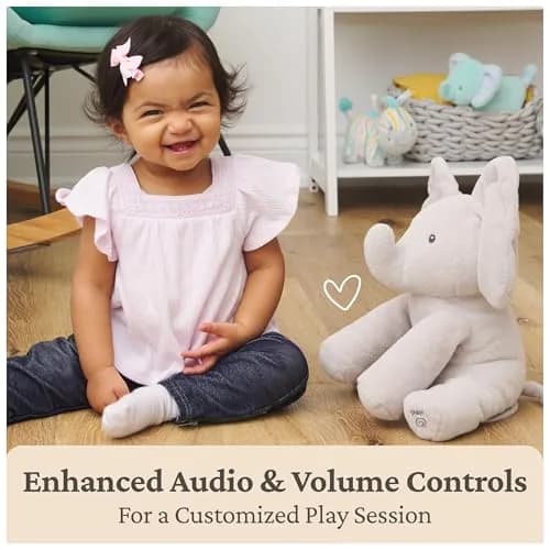 GUND Baby Flappy Elephant 12-inch Interactive Plush Toy | Animated Musical Baby Toy for 0+ thumbnail 6