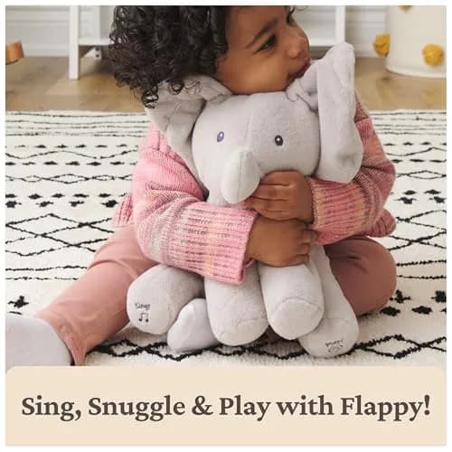 GUND Baby Flappy Elephant 12-inch Interactive Plush Toy | Animated Musical Baby Toy for 0+ thumbnail 7