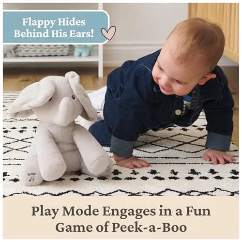 GUND Baby Flappy Elephant 12-inch Interactive Plush Toy | Animated Musical Baby Toy for 0+ thumbnail 3