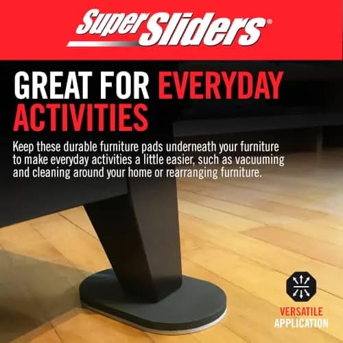 Super Sliders 3.5" x 6" Oval Reusable Furniture Sliders for Hard Surfaces | Set of 4 Beige thumbnail 6