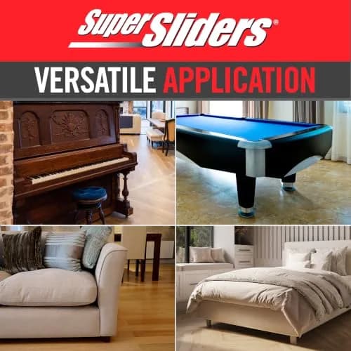 Super Sliders 3.5" x 6" Oval Reusable Furniture Sliders for Hard Surfaces | Set of 4 Beige thumbnail 7