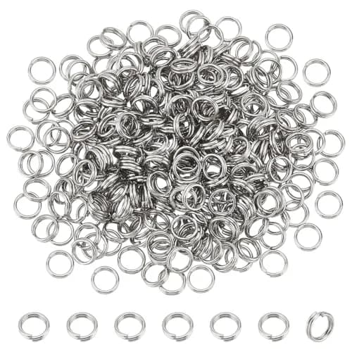 PH PandaHall Split Rings 5x1.2mm (380pcs, 20g) | Stainless Steel Jump Rings for Jewelry Making thumbnail 1