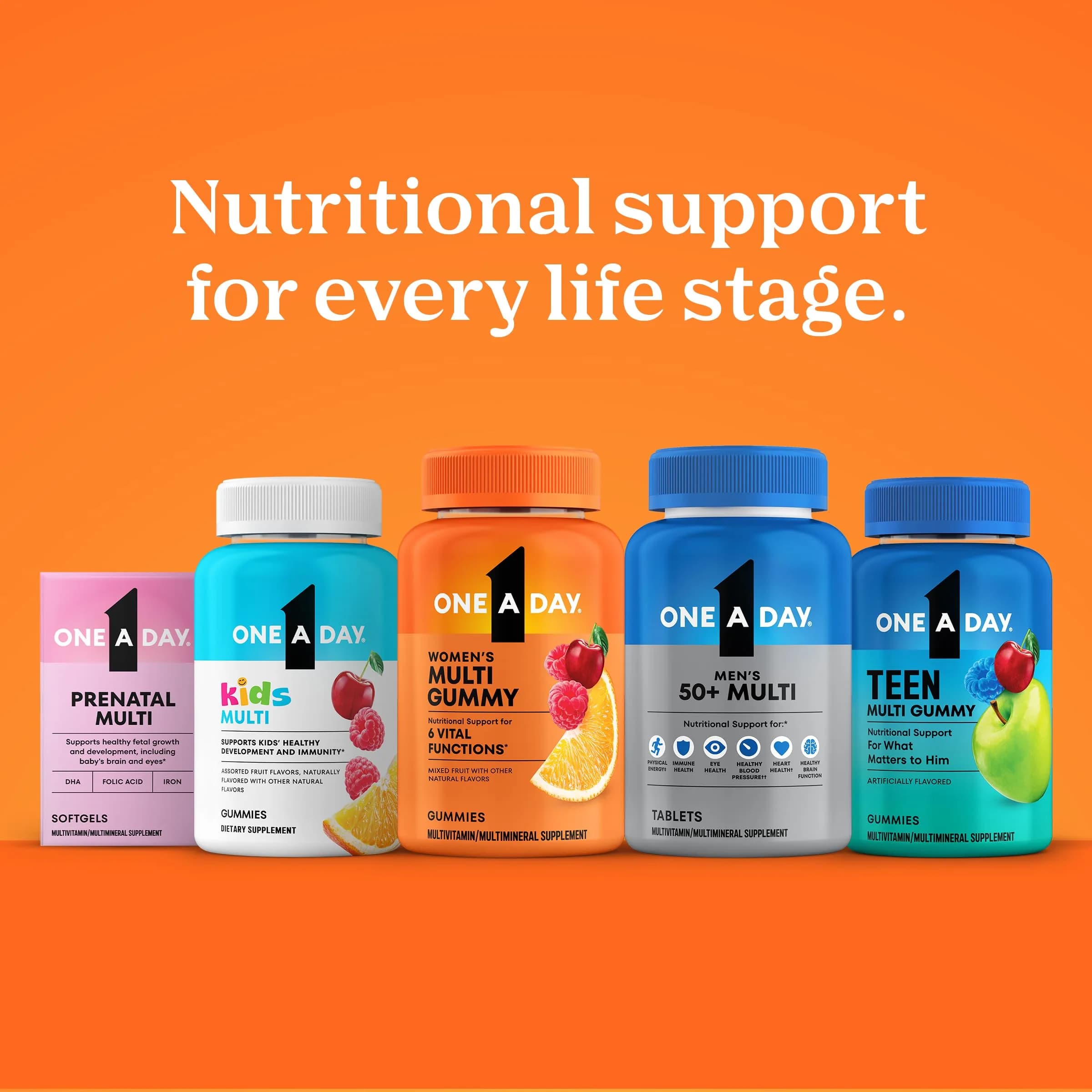 One A Day Men's 50+ Multivitamins 100 Count (Pack of 1) | Supports Immune Health & Energy with Zinc & Vitamin D - view 4