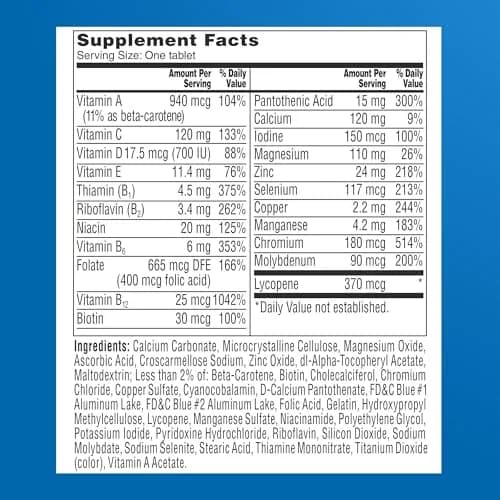 One A Day Men's 50+ Multivitamins 100 Count (Pack of 1) | Supports Immune Health & Energy with Zinc & Vitamin D thumbnail 7