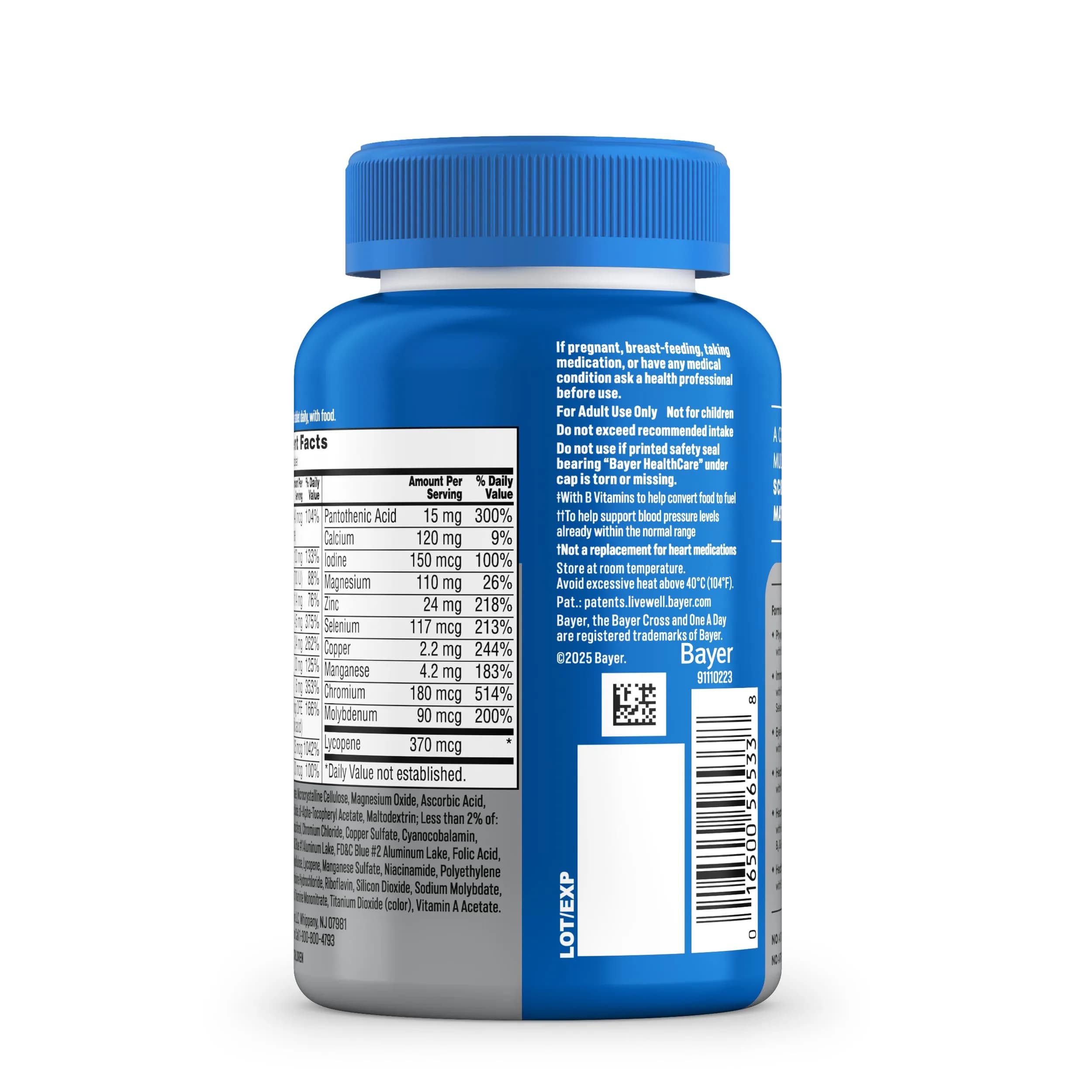 One A Day Men's 50+ Multivitamins 100 Count (Pack of 1) | Supports Immune Health & Energy with Zinc & Vitamin D - view 8