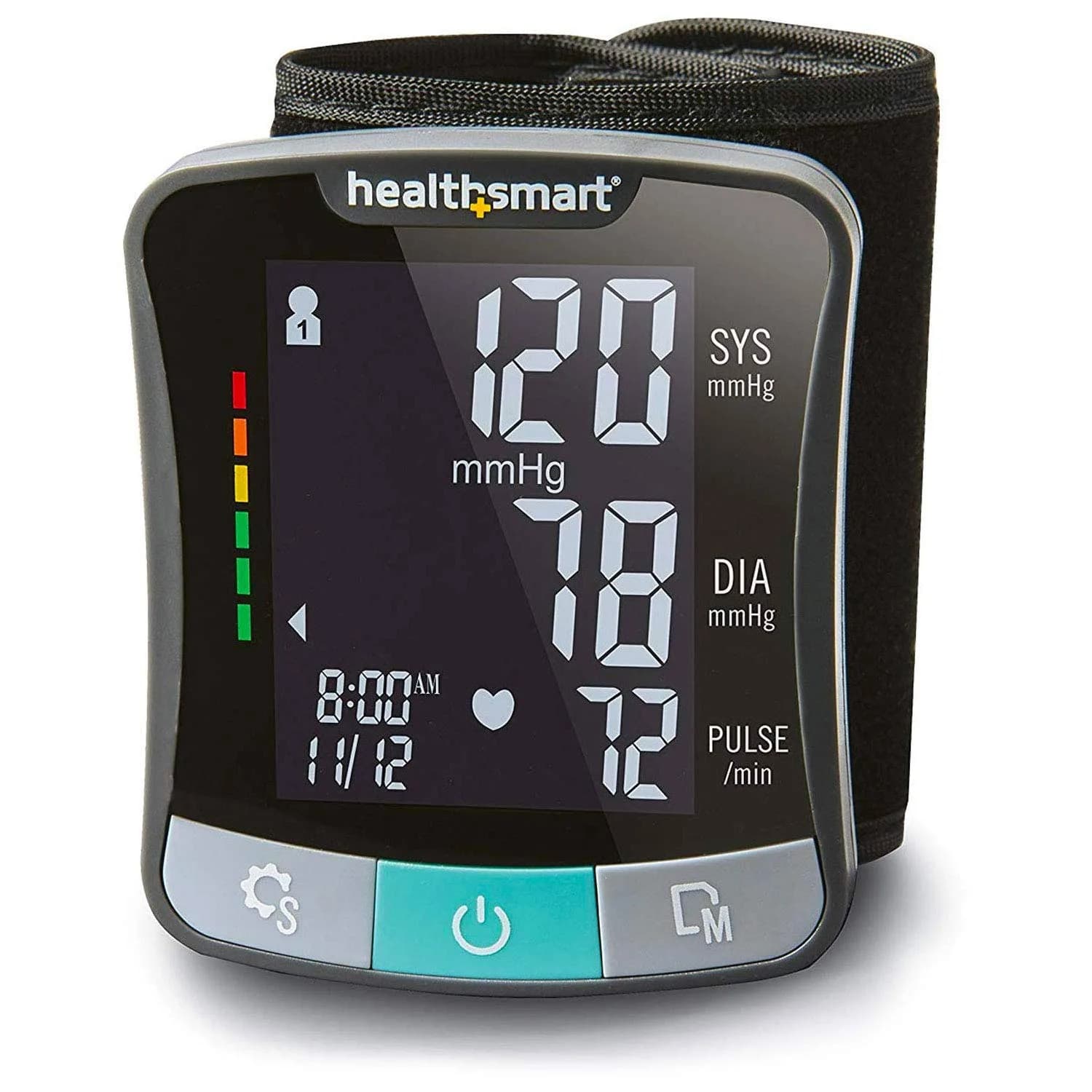 HealthSmart Digital Premium Wrist Blood Pressure Monitor with Talking Feature | 120 Readings, 2 Users, 5.3"-8.5" Cuff - main product image