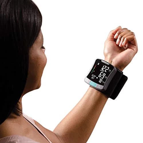 HealthSmart Digital Premium Wrist Blood Pressure Monitor with Talking Feature | 120 Readings, 2 Users, 5.3"-8.5" Cuff thumbnail 7