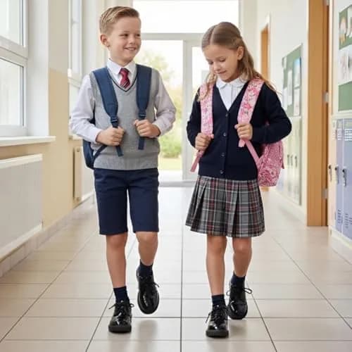 DADAWEN Children's Boy's Girl's Lace-Up School Uniform Shoes Comfort Oxford Dress Shoes (Toddler/Little Kid/Big Kid) Black US Size 5 M Toddler | Classic Oxford Style thumbnail 2