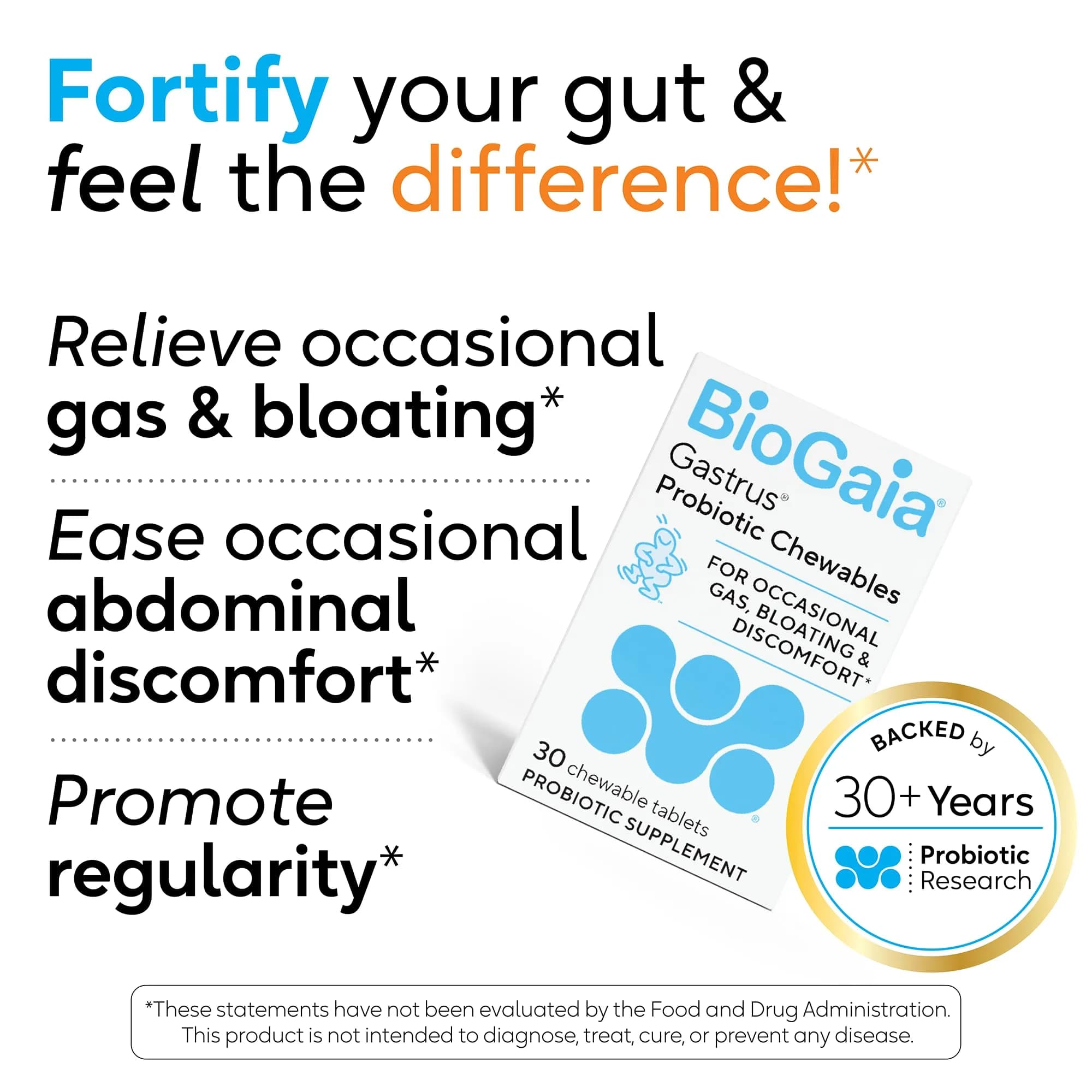 BioGaia Gastrus Probiotic Chewables 30 Count | 35 Years Clinical Gut Research - view 4