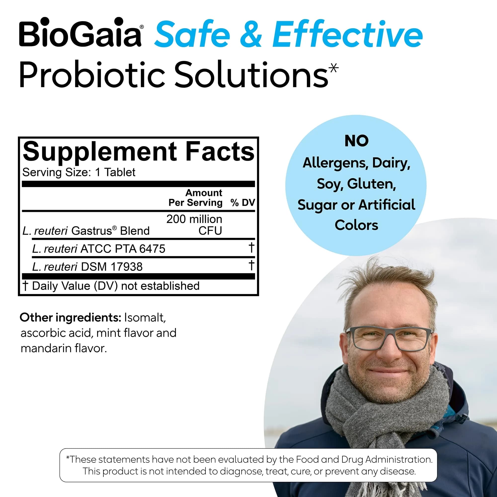BioGaia Gastrus Probiotic Chewables 30 Count | 35 Years Clinical Gut Research - view 7