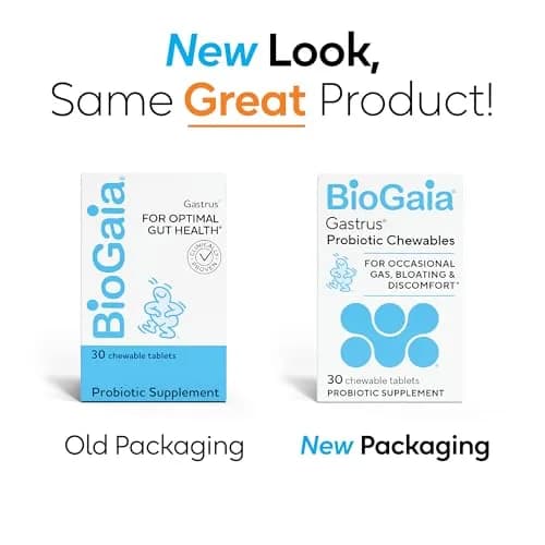 BioGaia Gastrus Chewable Probiotic Tablets | Mandarin Mint Flavor | 60 Count (2 Pack) - view 2