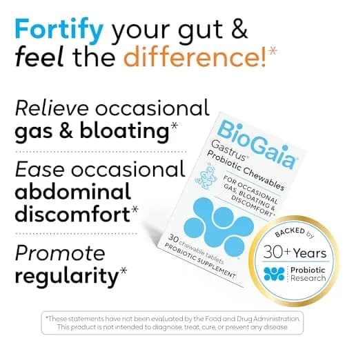 BioGaia Gastrus Chewable Probiotic Tablets | Mandarin Mint Flavor | 60 Count (2 Pack) - view 4