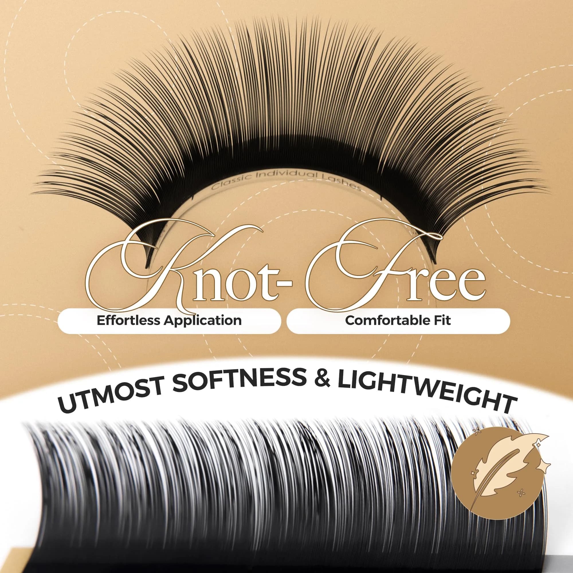 LASHVIEW 0.15mm C Curl 10mm Individual Eyelash Extensions - Natural Look - view 2
