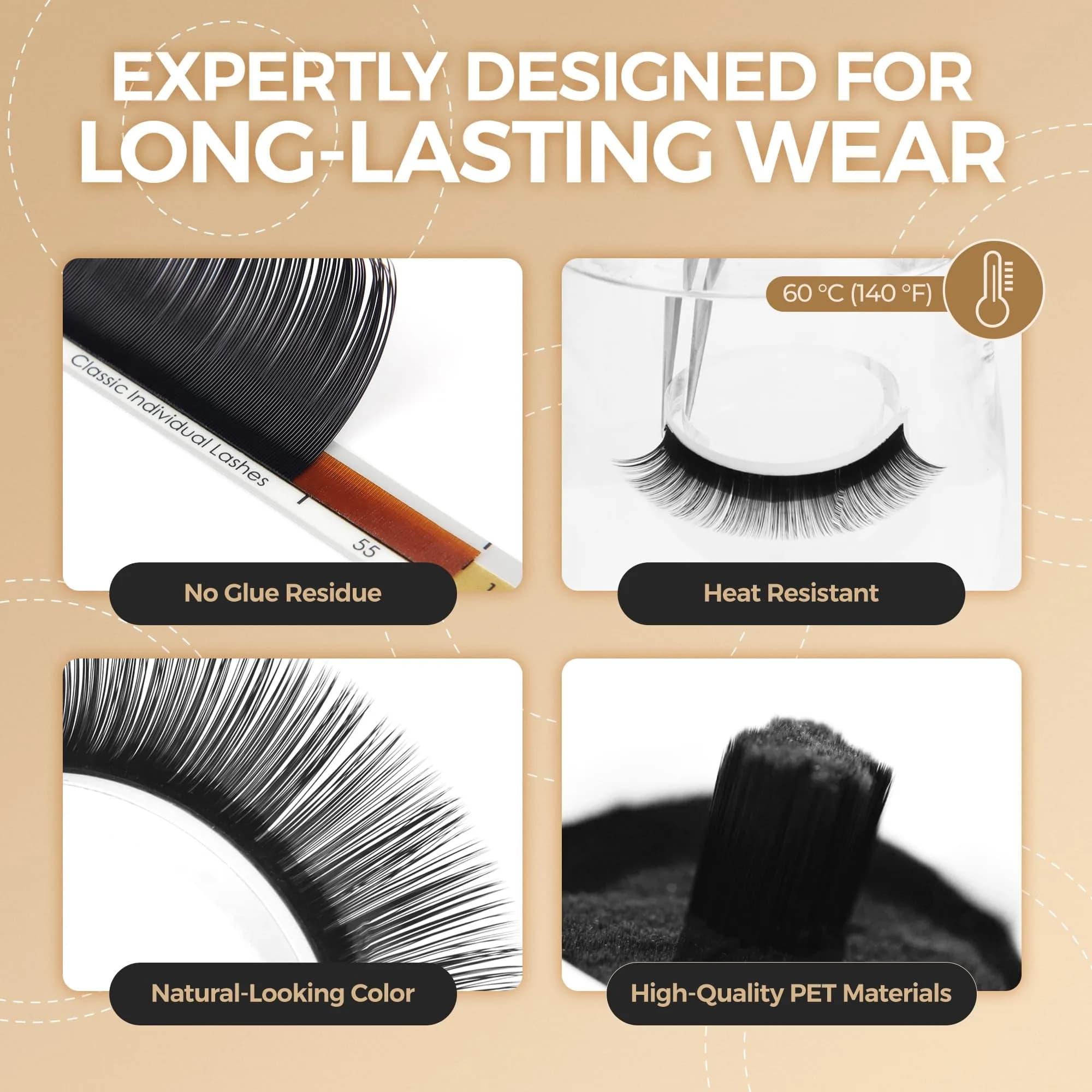 LASHVIEW 0.15mm C Curl 10mm Individual Eyelash Extensions - Natural Look - view 4