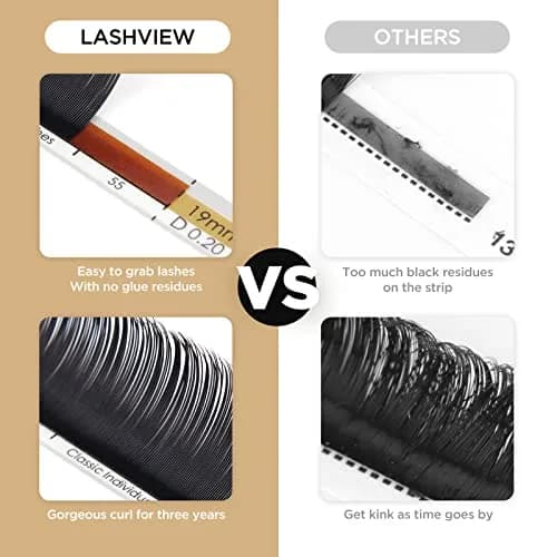 LASHVIEW 10D D Curl 0.20mm 10mm Premade Volume Faux Mink Eyelash Extensions thumbnail 3