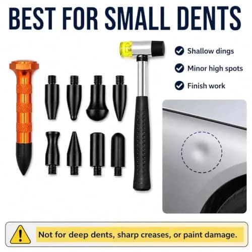 HiYi Paintless Dent Removal Tool Kit with Rubber Hammer & 9 Heads | 200g (0.44 lb) thumbnail 6