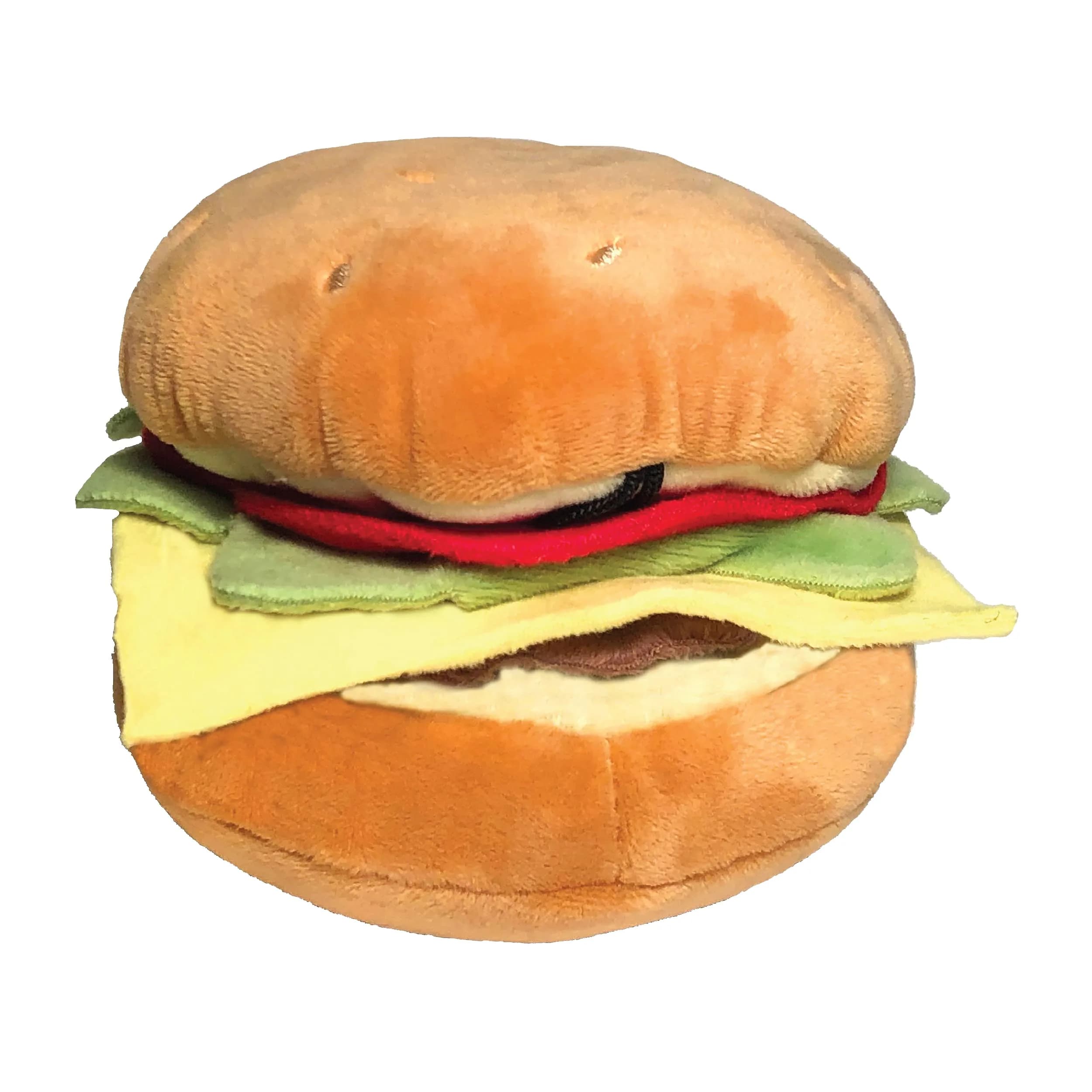 Huxley & Kent Power Plush Squeaky Dog Toy Hamburger Small | Soft, Durable, and Engaging for Dogs Under 25 lbs - main product image