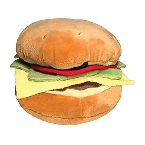 Huxley & Kent Power Plush Squeaky Dog Toy Hamburger Small | Soft, Durable, and Engaging for Dogs Under 25 lbs thumbnail 1