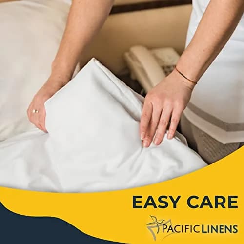 Pacific Linens Flat King Bed Sheets 200 TC Cotton | Wrinkle-Free, Durable & Easy Care (108 x 110) thumbnail 7
