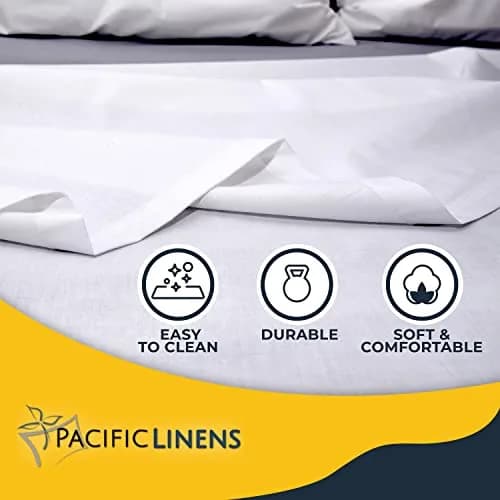 Pacific Linens Flat King Bed Sheets 200 TC Cotton | Wrinkle-Free, Durable & Easy Care (108 x 110) thumbnail 2